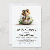 Dinosaur Baby Shower Invitation (Devant)