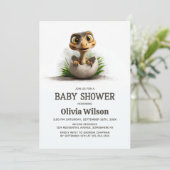 Dinosaur Baby Shower Invitation (Debout devant)