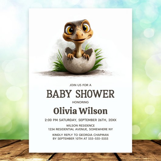 Dinosaur Baby Shower Invitation