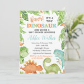 Dinosaur Baby shower Invitation Dino Baby Invitati (Debout devant)
