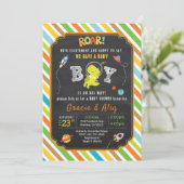 Dinosaur baby shower invitation GARY (Debout devant)