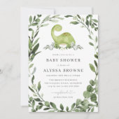 Dinosaur Baby shower Invitation Kaart (Voorkant)