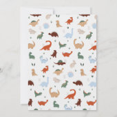 Dinosaur Baby shower Invitation Kaart (Achterkant)