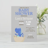 Dinosaur Baby shower Invitation Kaart (Staand voorkant)