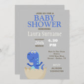 Dinosaur Baby shower Invitation Kaart (Voorkant / Achterkant)