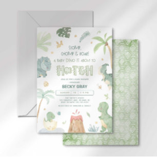 Dinosaur Baby shower Invitation Kaart