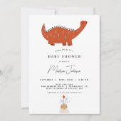 Dinosaur Baby shower Invitation Kaart (Voorkant)