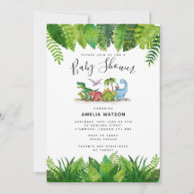 Dinosaur Baby shower Invitation