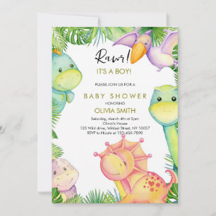 Dinosaur Baby shower Kaart
