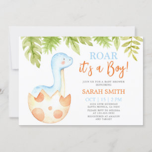 Dinosaur Baby shower Kaart