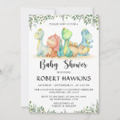 Dinosaur Baby shower Kaart (Voorkant)