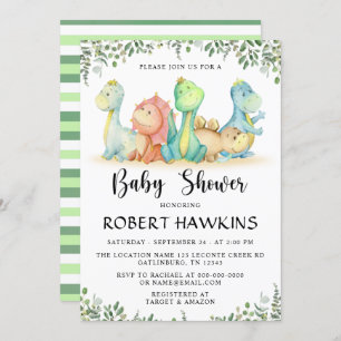 Dinosaur Baby shower Kaart