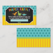 Dinosaur Baby shower Luier Raffle Kaart (Voorkant / Achterkant)