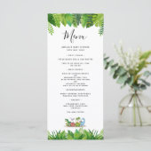 Dinosaur Baby shower Menu Kaart (Staand voorkant)