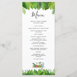 Dinosaur Baby shower Menu Kaart