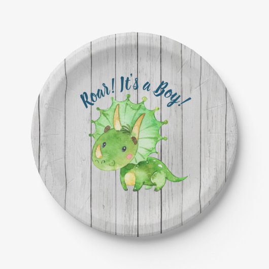 Dinosaur Baby shower Paper Bord (Voorkant)