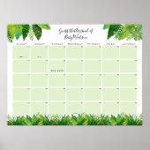 Dinosaur Baby shower Raad Vervaldatum Poster (Voorkant)