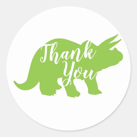 Dinosaur Baby shower Ronde Sticker (Voorkant)