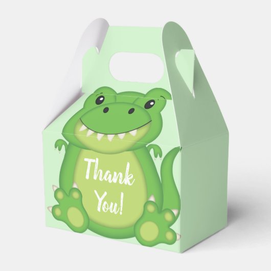 Dinosaur Baby shower T-Rex Bedankdoosjes (Voorkant Zijde)