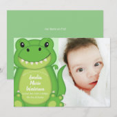 Dinosaur Baby shower T-Rex Kaart (Voorkant / Achterkant)
