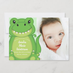 Dinosaur Baby shower T-Rex Kaart