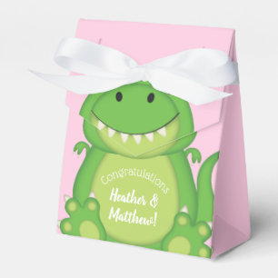 Dinosaur Baby shower T-Rex Pink Girl Bedankdoosjes