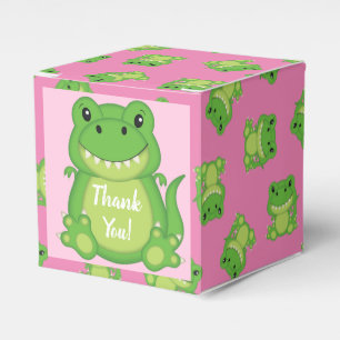 Dinosaur Baby shower T-Rex Pink Girl Bedankdoosjes