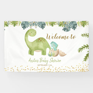 Dinosaur Baby shower - Teken met grote banner