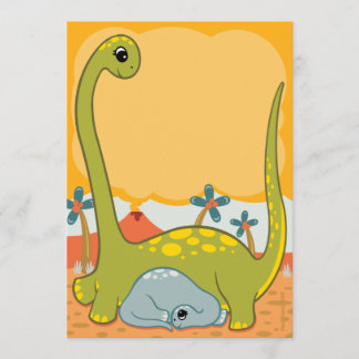 Dinosaur Baby Shower-uitnodigingen Kaart