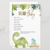 Dinosaur Baby wil Kaarten Baby shower game (Voorkant / Achterkant)