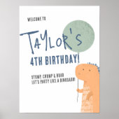 Dinosaur & Balloon Boy Anniversaire Affiche de bie (Devant)