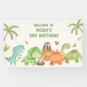 Dinosaur Banners Achtergrond Kinder Jongen Verjaar