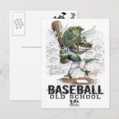 Dinosaur Baseball Busta Gear Briefkaart (Voorkant / Achterkant)