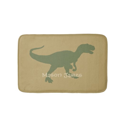 Dinosaur Bath Mat T-Rex Silhouette Camo Dino (Voorkant)