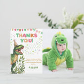 Dinosaur Bedankkaart (Staand voorkant)