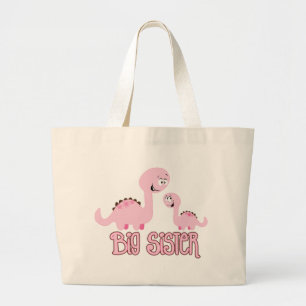 Dinosaur Big Sister Grote Tote Bag
