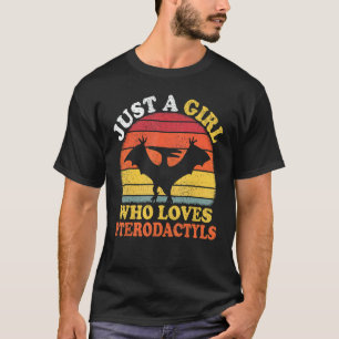 Dinosaur Bird , een meisje dat van Pterod houdt T-shirt