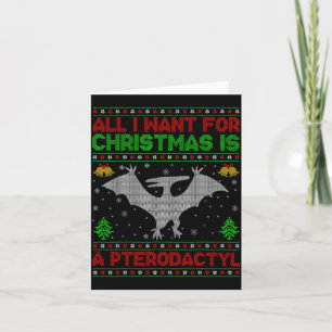 Dinosaur Bird Lelijk Alles Wat Ik Wil Met Kerstmis Kaart
