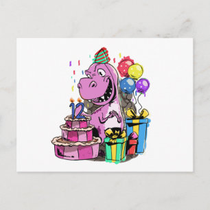Dinosaur Birthday 12 - Tyrannosaurus Rex Briefkaart