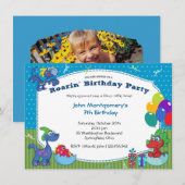 Dinosaur Birthday Bash Costume Party Kaart (Voorkant / Achterkant)