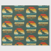 Dinosaur Birthday Boy Geweldige sinds geboorte Cadeaupapier (Vlak)