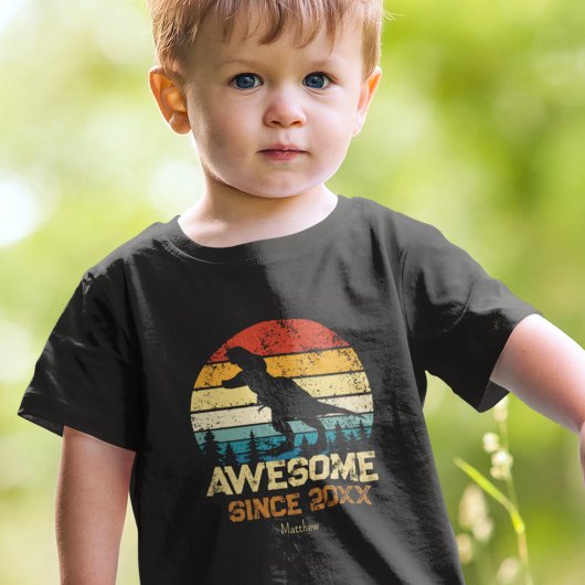 Dinosaur Birthday Boy Geweldige sinds geboorte Kinder Shirts