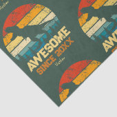 Dinosaur Birthday Boy Geweldige sinds geboorte Tissuepapier (Detail)