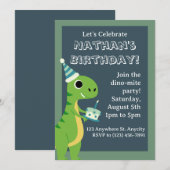 Dinosaur Birthday Card Kaart (Voorkant / Achterkant)