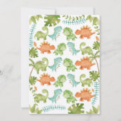 Dinosaur Birthday dank u kaarten (Achterkant)