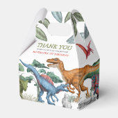 Dinosaur Birthday Favor Box Bedankdoosjes (Voorkant Zijde)