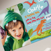 Dinosaur Birthday Fotouitnodiging Kaart
