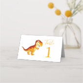 Dinosaur BIRTHDAY Gold Place Card (Achterkant)