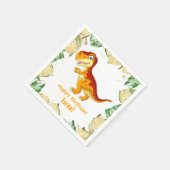 Dinosaur BIRTHDAY Gold Servet (Hoek)