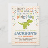 Dinosaur Birthday Invitation Dinosaur Dig Party Kaart (Voorkant)
